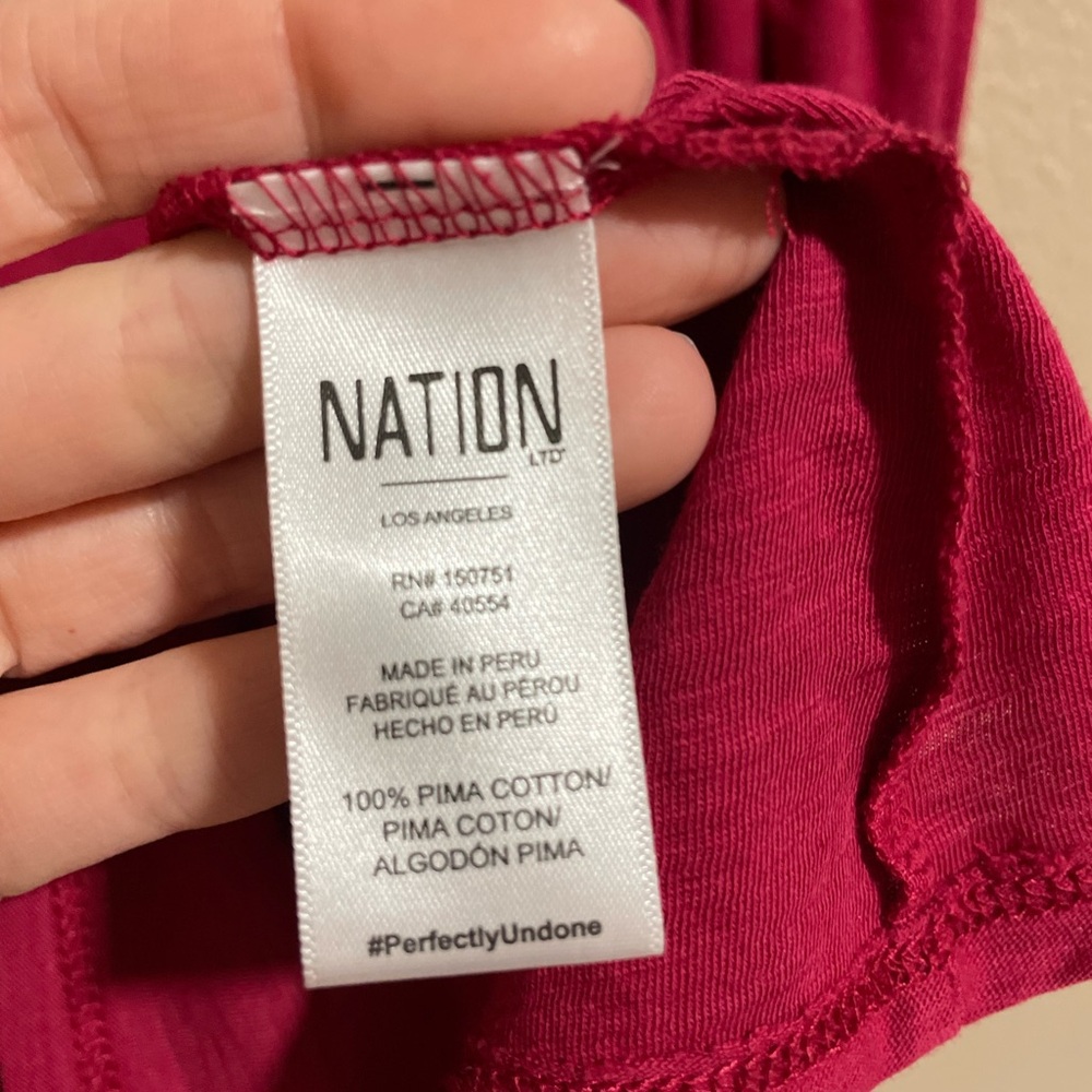 Nation LTD Hillary Romance Tee Color is Heartbreaker - Picture 5 of 7